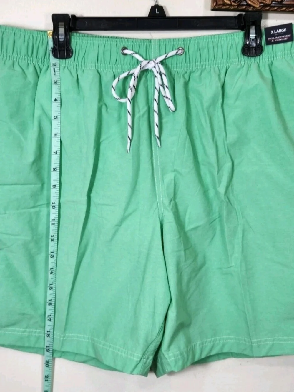 Roundtree & Yorke Mens  Size XL Lime Green  Trunks Lined Swim Shorts NWT 30
